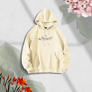 premium comfortable stylish (sunflower off white) ladies winter hoodie