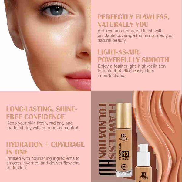 pastel beauty hd flawless foundation (natural)