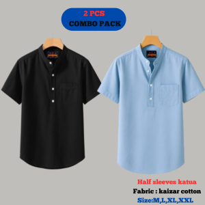 combo kaizar cotton half sleeves katua for men's