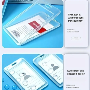 foldable pp plastic id card cover / card holder
