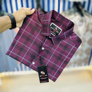 shy looks pure cotton 'full sleeve check shirt