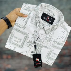 luxury popcorn half sleeve print shirt shy looks