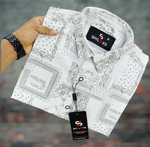 luxury popcorn half sleeve print shirt shy looks