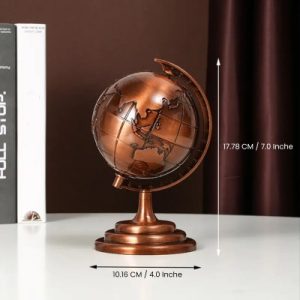 world map 3d rotating glove decoration gift rose golden