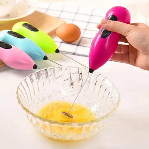 electric foam maker for milk, coffee, egg beater, juice, cafe without battery multicolour