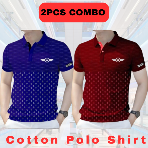 combo cotton polo shirt for men's