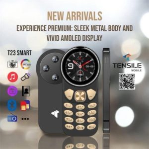 tensile sleek metal body and amoled display ( black)