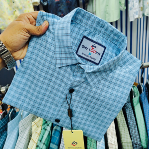 pure cotton full sleeve check shirt for men's