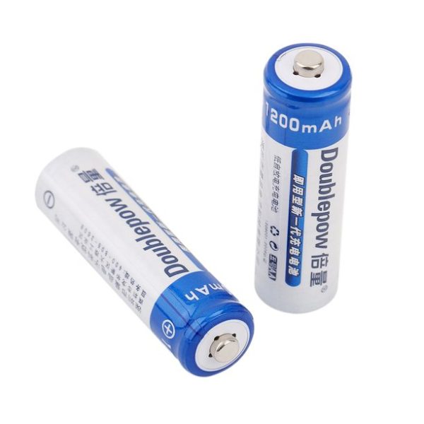 doublepow aa 1200mah nimh rechargeable battery (2pcs)