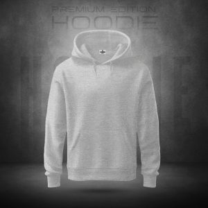 stylish premium quality solid color hoodie ash