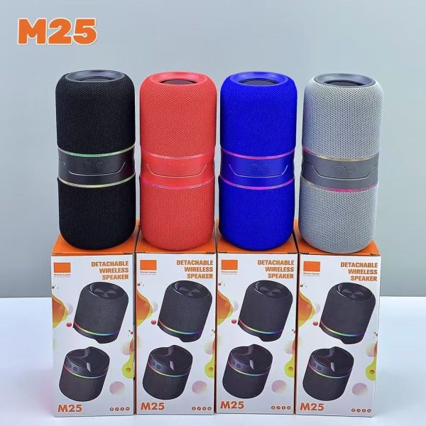 new m25 outdoor wireless dj two in one split speakers (10w, bluetooth, led)