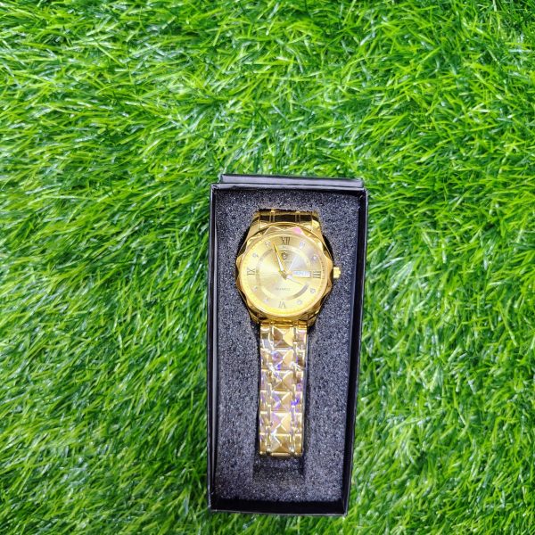 binbond 2521 luxury brand luminous quartz watch for men (full golden)