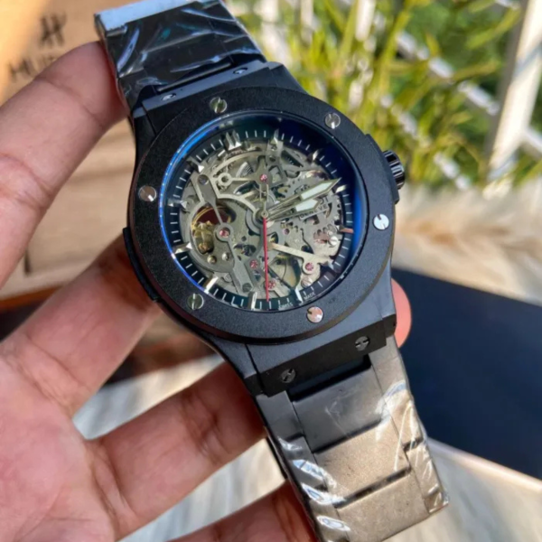 premium stainless steel strap wrist watch for men.