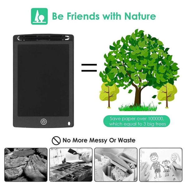 12" lcd writing digital tablet drawing pad, erasable