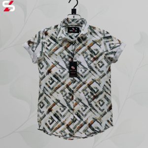 luxury popcorn half sleeve print shirt shy looks
