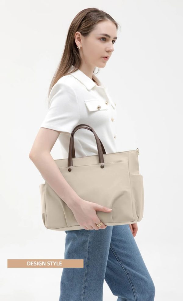 women's tote bag large capacity 14 inch & 15.6 inch laptop shoulder bag, single shoulder handbag crossbody work tote bag