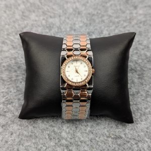 Elegant Multti Ladies Quartz Watch with Crystal Bezel – Premium Bracelet Design (White Dial)