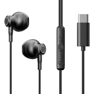 jr ec07 type c series half in ear wired earphones