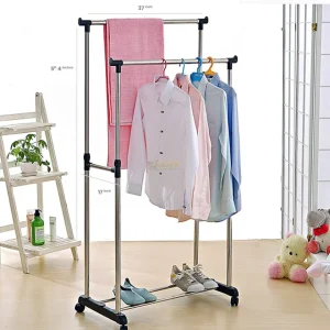 double pole cloth hanger stainless steel