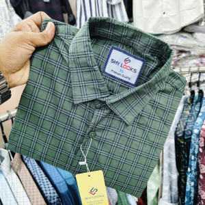 pure cotton full sleeve check shirt for men's