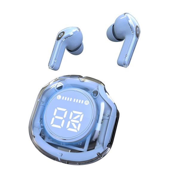 ultrapods pro true wireless earbuds with display transparent design, bluetooth 5.3