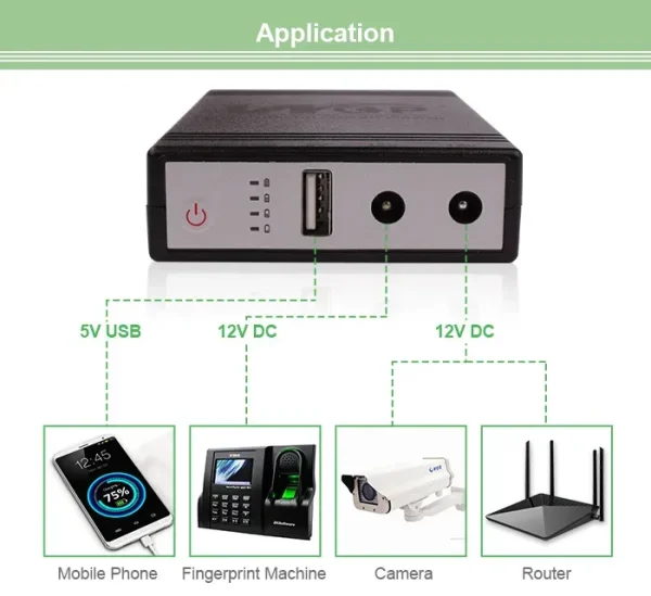 wgp mini ups input 12v output 5/9/12v (10400mah)