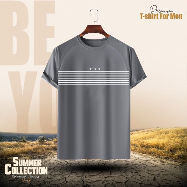 stylish comfortable sports t shirt(ash)