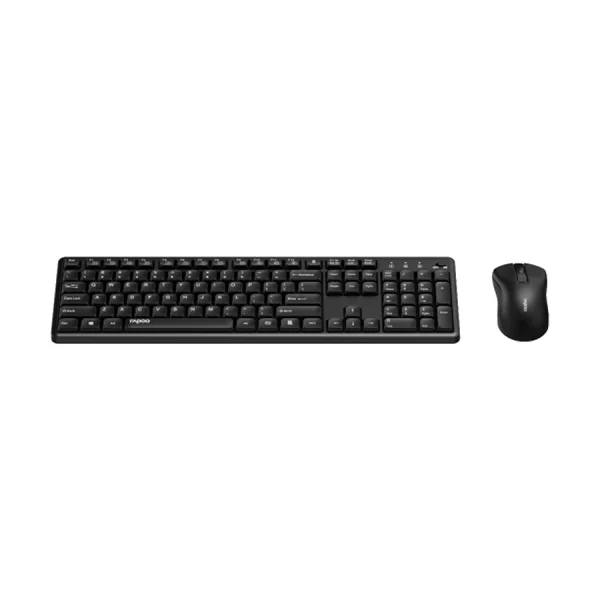 rapoo x2100 wireless keyboard & mouse combo – black