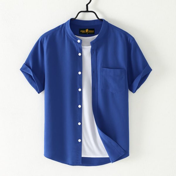 fashionable half sleeve shirt for men ( petrol)