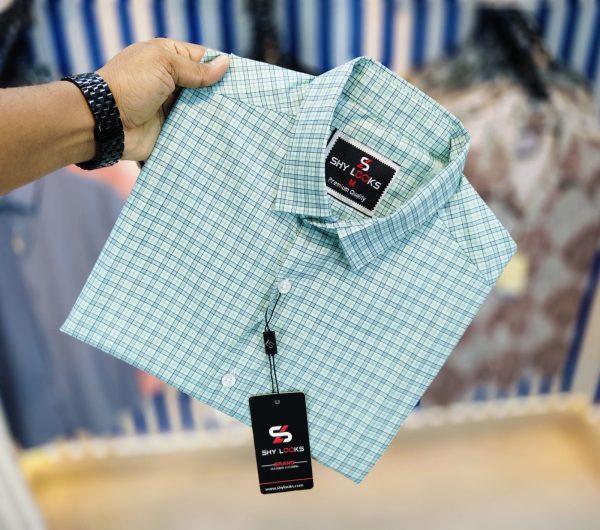 shy looks pure cotton 'full sleeve' check shirt