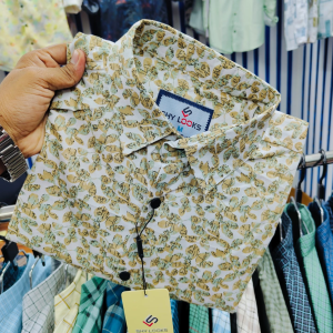 pure cotton full sleeve print shirt for men's