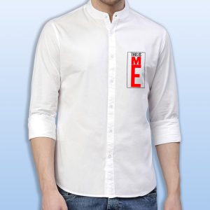 premium printed ban collar shirt for men