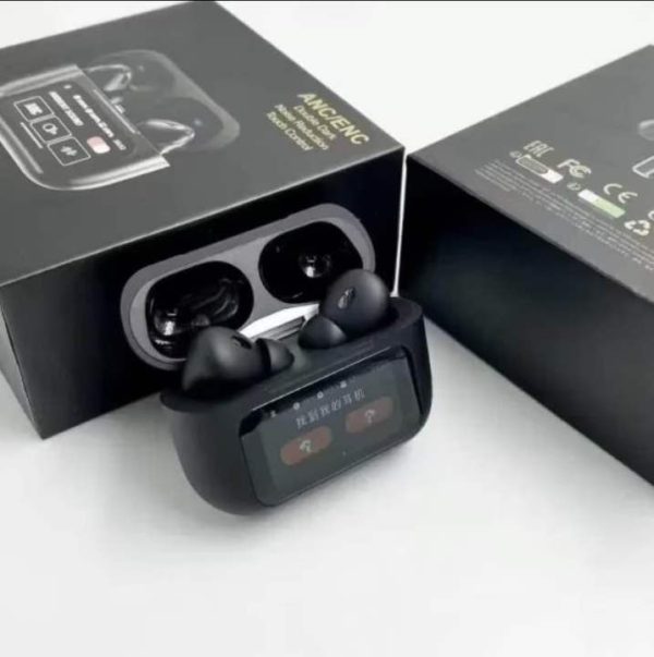 anc earbuds touch screen display ( black )