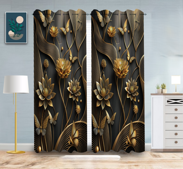 2 piece 3d print premium curtain