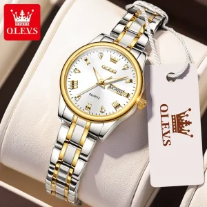 olevs 5563 – silver women (white dial)