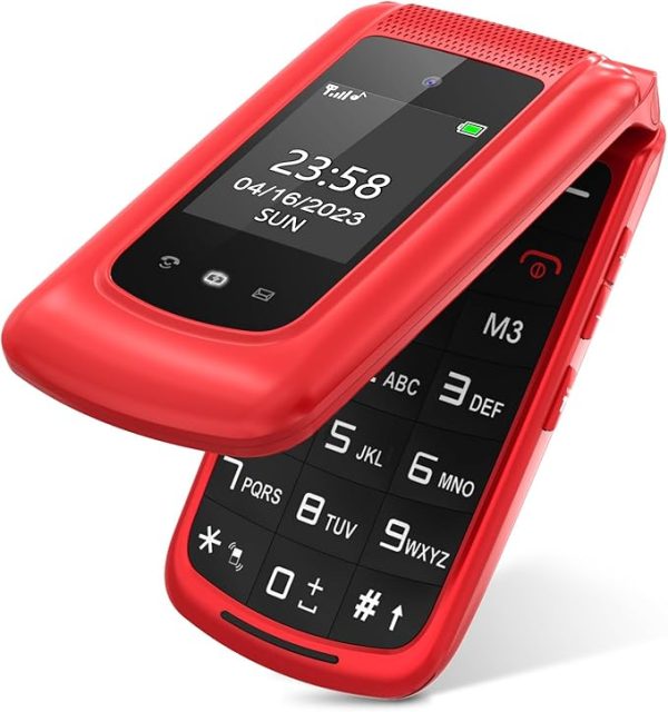 t source t203 dual display folding mobile phone (red)