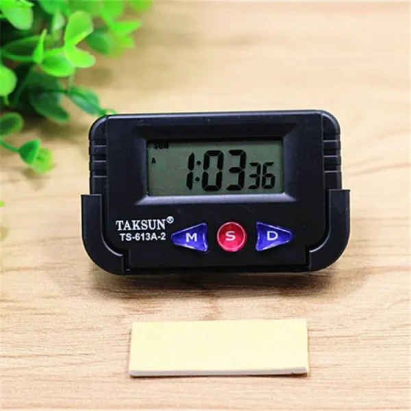 taksun ts 613a 2 car dashboard alarm clock and stopwatch with flexible stand