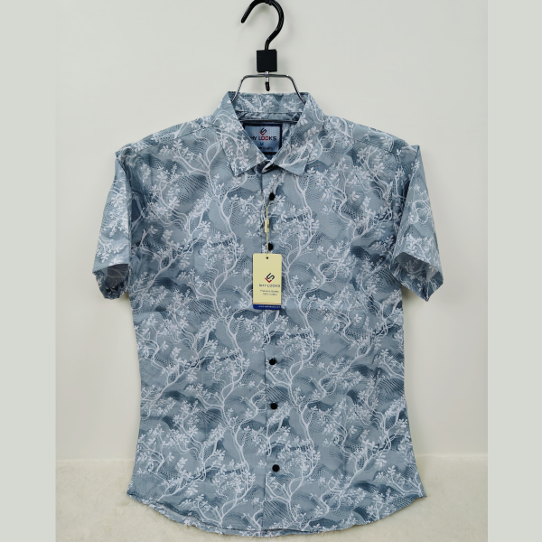 pure cotton half sleeve print shirt for men's