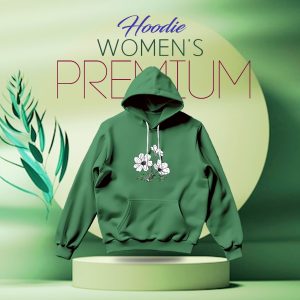 premium comfortable (joba green) ladies winter hoodie