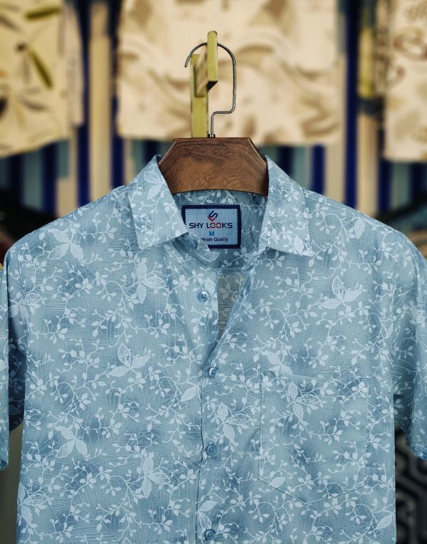 shy looks pure cotton half sleeve printed shirt