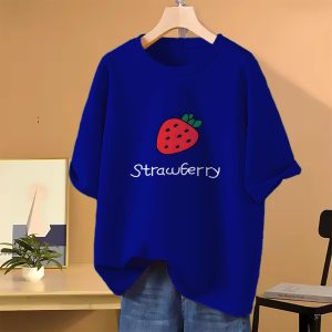 drop shoulder t shirt for women (blue)