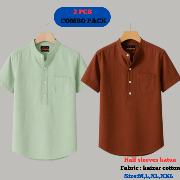 combo kaizar cotton half sleeves katua for men's