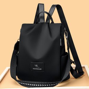 new texture oxford cloth women’s backpack(black)
