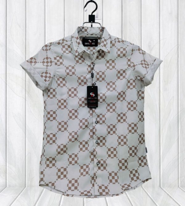 luxury popcorn half sleeve print shirt shy looks