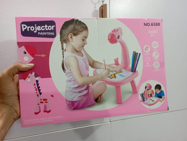 little hands drawing projector table for kids, trace and draw projector toy with light