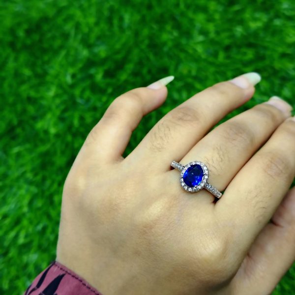 royal blue teardrop elegance ring