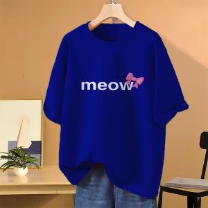 drop shoulder t shirt for women (blue)