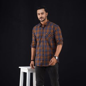 cotton full sleeve check shirt for men's