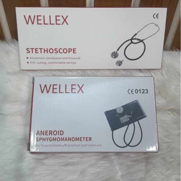 wellex stethoscope and wellex aneroid sphygmomanometer (combo)