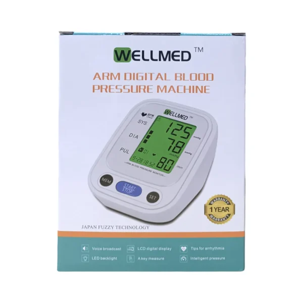 wellmed arm digital blood pressure machine
